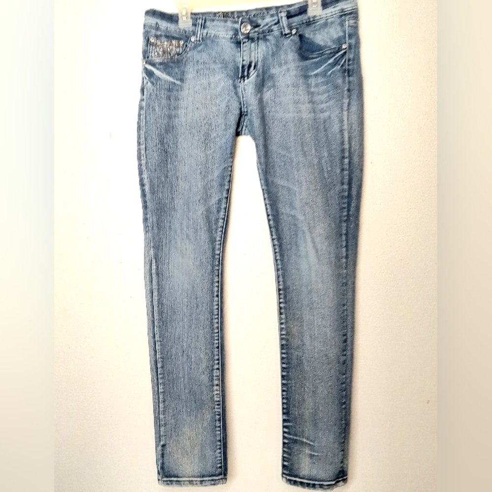 Montana bling jeans Blue stretch denim size 13/14. 34x33